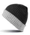 RC378X Result Double Layer Knitted Hat Black / Grey colour image